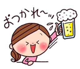 easy-going woman's sticker sticker #11068056