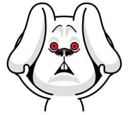 Rabbit MAX of the strange face sticker #11068540