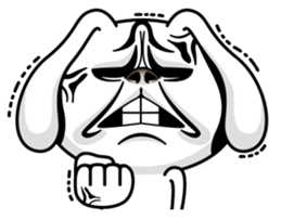 Rabbit MAX of the strange face sticker #11068550