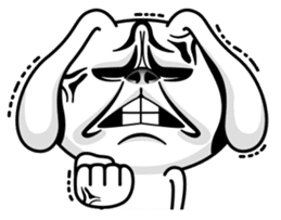 Rabbit MAX of the strange face sticker #11068550