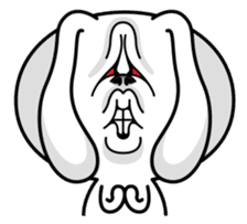 Rabbit MAX of the strange face sticker #11068553