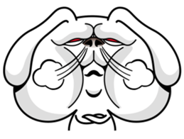 Rabbit MAX of the strange face sticker #11068555