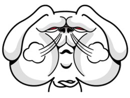 Rabbit MAX of the strange face sticker #11068555