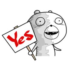 Crazy polar bear sticker #11070672