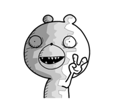 Crazy polar bear sticker #11070675