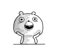 Crazy polar bear sticker #11070677