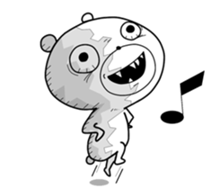 Crazy polar bear sticker #11070678