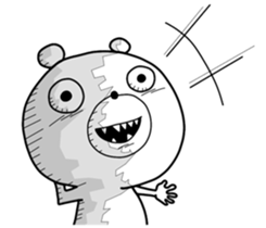 Crazy polar bear sticker #11070680