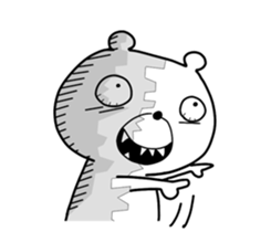 Crazy polar bear sticker #11070681