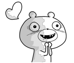 Crazy polar bear sticker #11070682