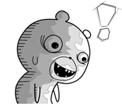 Crazy polar bear sticker #11070684