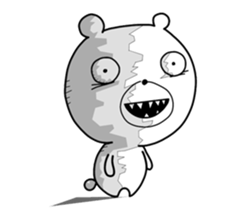 Crazy polar bear sticker #11070686