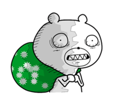 Crazy polar bear sticker #11070687