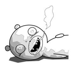 Crazy polar bear sticker #11070690