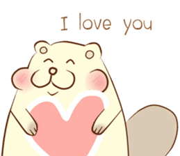 lovely beaver (Eng) sticker #11073117