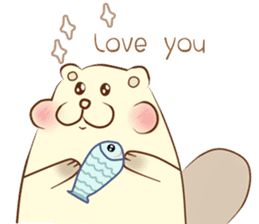 lovely beaver (Eng) sticker #11073126