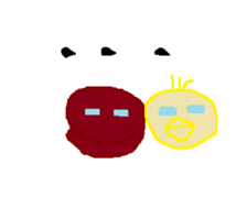 Duck you and brown sugar-kun sticker #11074593