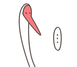 Little White Crane sticker #11075478