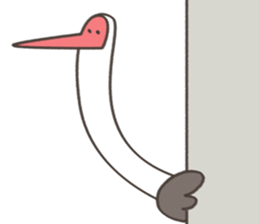 Little White Crane sticker #11075481
