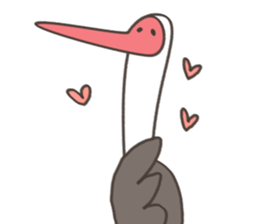 Little White Crane sticker #11075482