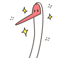 Little White Crane sticker #11075486