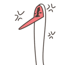 Little White Crane sticker #11075487