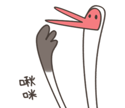 Little White Crane sticker #11075488