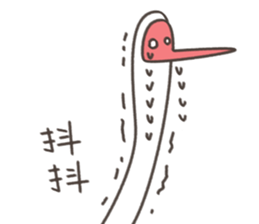 Little White Crane sticker #11075490