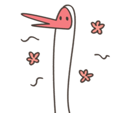 Little White Crane sticker #11075491