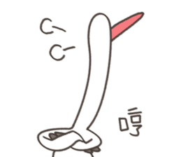 Little White Crane sticker #11075494