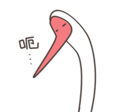 Little White Crane sticker #11075498