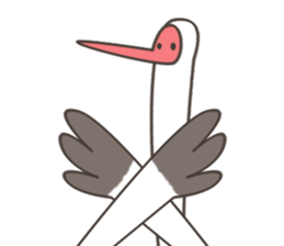 Little White Crane sticker #11075500