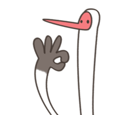 Little White Crane sticker #11075501