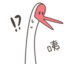 Little White Crane sticker #11075503