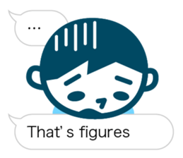 Office worker of simple sticker. Eng. sticker #11076331