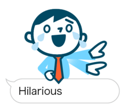 Office worker of simple sticker. Eng. sticker #11076341