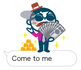 Office worker of simple sticker. Eng. sticker #11076343