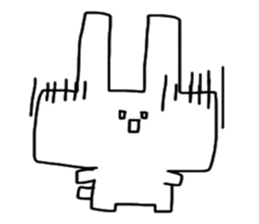 Shocking rabbit sticker #11077609