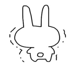 Shocking rabbit sticker #11077624