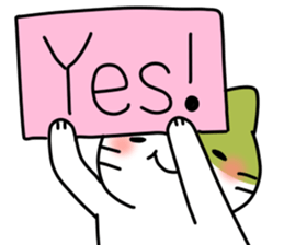 Matcha color cat sticker #11078086