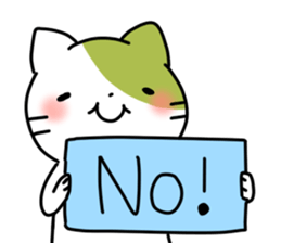 Matcha color cat sticker #11078087