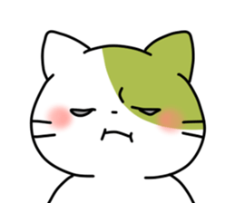 Matcha color cat sticker #11078088