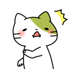 Matcha color cat sticker #11078090