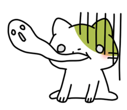 Matcha color cat sticker #11078093