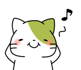 Matcha color cat sticker #11078102