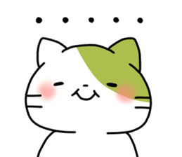 Matcha color cat sticker #11078108