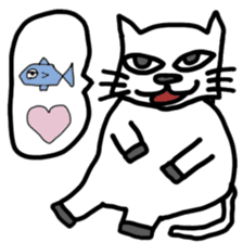 Voice of the white cat sticker #11079998