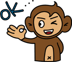Small fresh monkey sticker #11081672