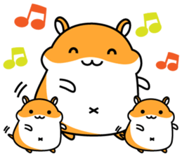 Chubbiness, ham ham.(Syrian hamster) sticker #11083080