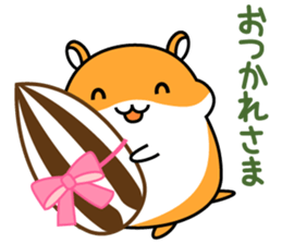 Chubbiness, ham ham.(Syrian hamster) sticker #11083091